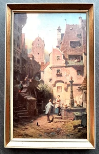 Carl Spitzweg Der ewige Hochzeiter Kunstdruck Bild gerahmt Holzrahmen - Bild 1 von 6