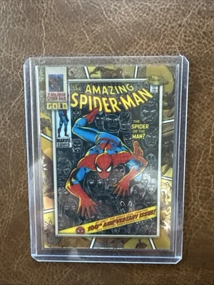 2024 Topps Chrome Marvel Spider-Man Gold Insert #SG-7 Amazing Spider-Man #100 - Image 1 of 2