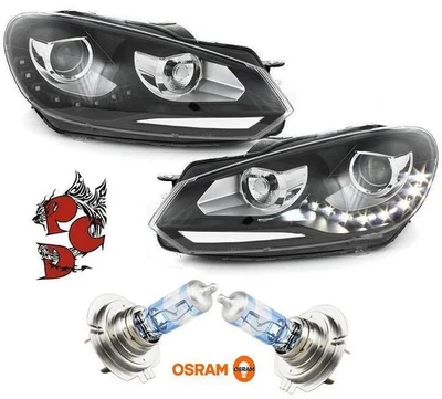 Tagfahrlicht Scheinwerfer für VW Golf 6 08-12 + Osram Nightbreaker Laser Next H7 - Bild 1 von 4