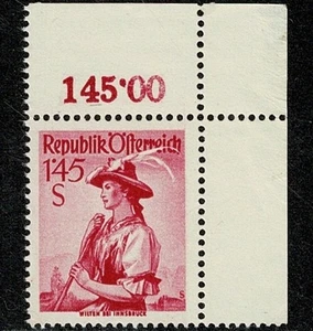 1951 Costumes 1.45S Perf 14x13¾ SG 1130 VF Top Corner Marginal NHM - For Charity - Picture 1 of 2