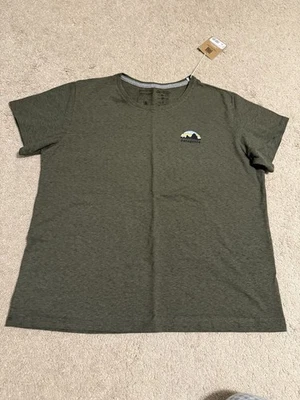 Patagonia женщин графический футболка размер XL армия зеленый новый с Ярлыками - Изображение 1 из 4