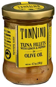 Tonnino Yellowfin Tuna Fillets with Lemon & Pepper in Olive Oil - Picture 1 of 1