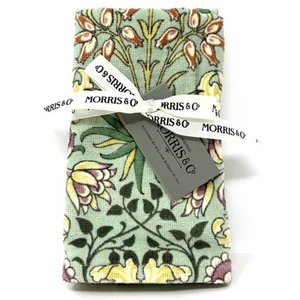 William Morris & Co Fingertip Tip Towels Hyacinth Yellow Green 2 Pcs Velour NWT - Picture 1 of 9