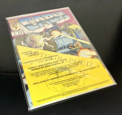 Cable 1 & 2  Ltd. Treasures Ed. #968/2500 Sealed  Signed John Romita, Jr. Marvel - Image 1 of 4