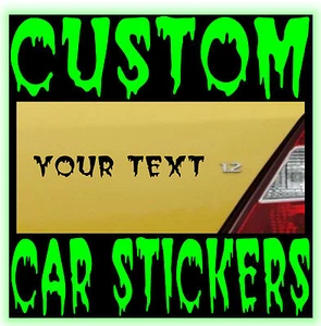 PEGATINAS DE VINILO PERSONALIZADAS PARA COCHE Letras personalizadas Calcomanías para parachoques Coche Furgoneta Taxi - Imagen 1 de 5