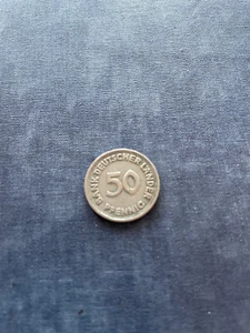 Münze 50 Pfennig 1949 Bank Deutscher Länder-Prägstätte J (Hamburg) - Bild 1 von 2