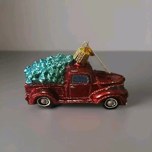 OLD WORLD CHRISTMAS OLD TRUCK WITH TREE CHRISTMAS TREE ORNAMENT - Picture 1 of 6