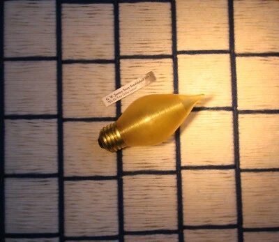 NEW SPUN satin light gold AMBER bulb 40C15 flame C15 glowescent E27 SHIPSfor 7¢* - Image 1 of 4