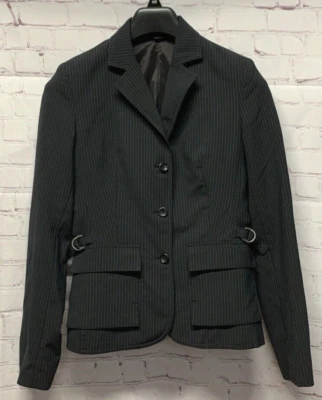 Traje Falda Express Talla 6 Negro Rayas: 30" Falda Cintura Foto 1 de 4