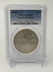 PCGS PR69 2004 P LEWIS & CLARK COMMEMORATIVE SILVER DOLLAR $1 - Picture 1 of 7