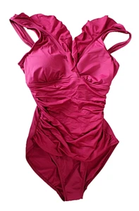 Ralph Lauren Size 4 Beach Club Slimming Underwire Ruffle Swimsuit Tummy Control - Picture 1 of 5