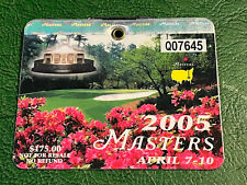 Masters Badge 2005 Tiger Woods Champion Augusta National Ticket Souvenir