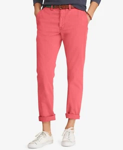 NEW MENS POLO RALPH LAUREN STRETCH STRAIGHT FIT RED CHINO PANTS 32 x 32 - Imagen 1 de 4