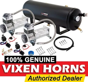 3 GAL AIR TANK/200 PSI COMPRESSORS ONBOARD SYSTEM KIT F/TRAIN HORN 12V VXO8330DP - Foto 1 di 11