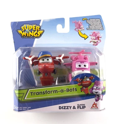 Figuras de acción Super Wings Transform-A-Bots Dizzy & Classic Flip de 2,5" Foto 1 de 4
