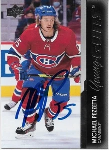 Signed Michael Pezzetta Young Guns 2021-22 UD Montreal Canadiens Rookie Card - Picture 1 of 2