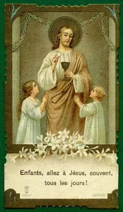 heilige heilige Karte Bild Frommer Jesus Erinnerung an die Erstkommunion Jahr 1920 - Bild 1 von 1