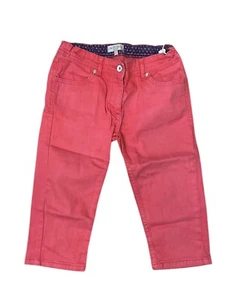 CG37# M&S Girl's Pink Pockets Elasticated/Adjustable Waist Cropped Jeans 12 Yrs - Picture 1 of 13