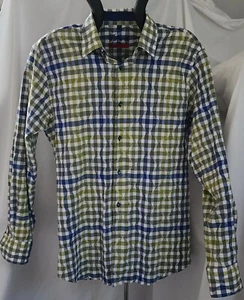 Visconti Men's Multicolor X Pattern Button Front Long Sleeve Shirt Large - Picture 1 of 9