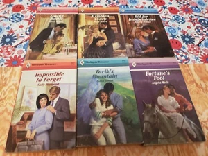 HARLEQUIN ROMANCE - LOT OF 6 PAPERBACK BOOKS - 1980s - SEE PHOTOS - Picture 1 of 2