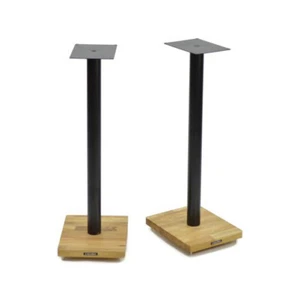 Apollo Speakers Stands Cyclone 7 - Black - Oak Base 71cm 28" High - Picture 1 of 6