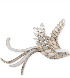 $28 Anne Klein tono dorado pavé y piedra pájaro volador broche prendedor q3 - Imagen 1 de 2