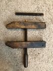 Vintage  SJN , 10" Wooden Hand Screw Clamp, Woodworking, for Parts or Repair