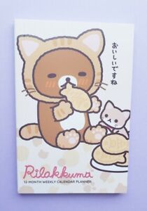 Rilakkuma cat theme 12-month Weekly Calendar Planner Undated cute Kawaii NEW! 