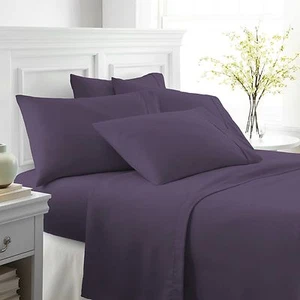 Kaycie Gray Hotel Collection 6PC Sheet Set Hypoallergenic & Non-Piling - Picture 1 of 28