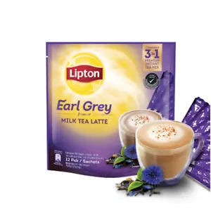 2 PACKS LIPTON Premium Instant Tea Milk Tea Latte EARL GREY(12 sachets x 21g) - Picture 1 of 2