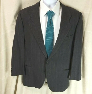 Jaqueta Mani By Giorgio Armani Sport Coat Tamanho 42R Compatível com 42S Cinza Listra Sutil - Imagem 1 de 4