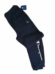 CHAMPION big Boy sweatpants Joggers Big Logo Fleece Joggers Size L XL Navy Black - Picture 1 of 6