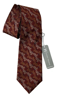"Corbata para hombre Hickey Freeman hecha a mano mezcla de seda tejida en Inglaterra hecha en EE. UU. 58""" Foto 1 de 4
