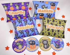 Personalisierte Halloween Geschenkbox mit Aufkleber, Halloween Party Gefallen, - Bild 1 von 11