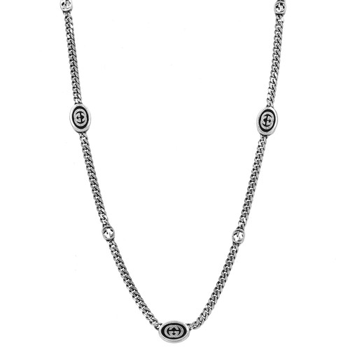 Collana unisex Gucci argento sterling 925 678658 J8410 8191 articolo nuovo