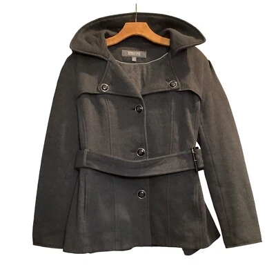 Abrigo chaqueta gabardina gris grande Kenneth Cole Reaction súper suave para niños talla XL Foto 1 de 4