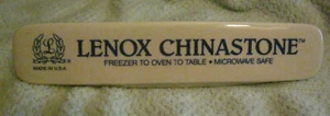 LENOX CHINA Werbung Display Schild Plakette 8" lang - Bild 1 von 1