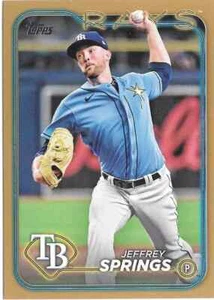 2024 Topps Update Series JEFFREY SPRINGS GOLD Parallel #to/2024 -RAYS- #US74 - Picture 1 of 1