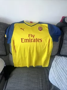 Arsenal Away Shirt Puma Size 3xl Yellow - Picture 1 of 9