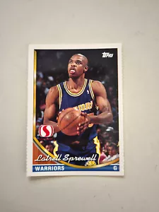 Tarjeta Golden State Warriors NBA Baloncesto Latrell Sprewell 1993 Topps/Safeway - Imagen 1 de 2