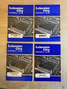 LEICESTER CITY FOOTBALL CLUB PROGRAMS 1967 1968 x 4 JOB LOT BUNDLE - Picture 1 of 2