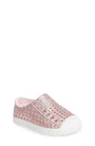 Native Shoes Jefferson Bling Glitter Slip-On Vegan Sneaker in Milk Pink - Picture 1 of 1