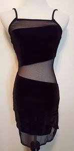 Collante Ultra Sexy Samt/Netz Little Black Kleid Dessous - Bild 1 von 4