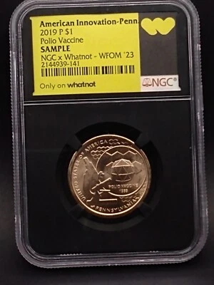  NGC x Whatnot WFOM ‘23 BLACK CORE SAMPLE Slab Polio Vaccine 2019-P Exclusive! - Image 1 of 2