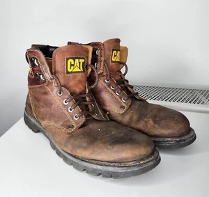 CAT Caterpillar WORK BOOTS SIZE 12 MEN Walking Machines OIL RESISTANT - Picture 1 of 10