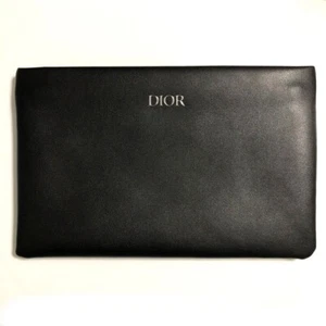 Dior faux leather Pouch Makeup Bag Cosmetic Pouch Case Black - Picture 1 of 8