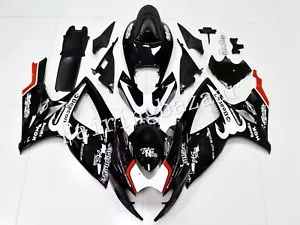 Fit for 2006 2007 GSXR600 GSXR750 RELENTLESS Black ABS Injection Fairing Kit - Foto 1 di 7