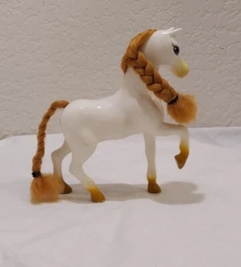 Vintage Marchon? Enchanted Kingdom White Horse Pony Brown Mane Tail Rare - Picture 1 of 5