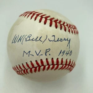 Bill Terry MVP 1940 Signed Inscribed National League Baseball JSA COA RARE - Picture 1 of 5