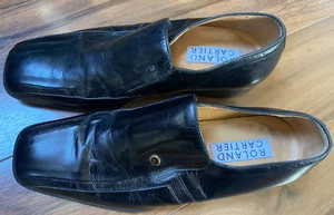 Roland Cartier Men Shoes Loafer Leather Size 8UK Leather Black - Picture 1 of 10